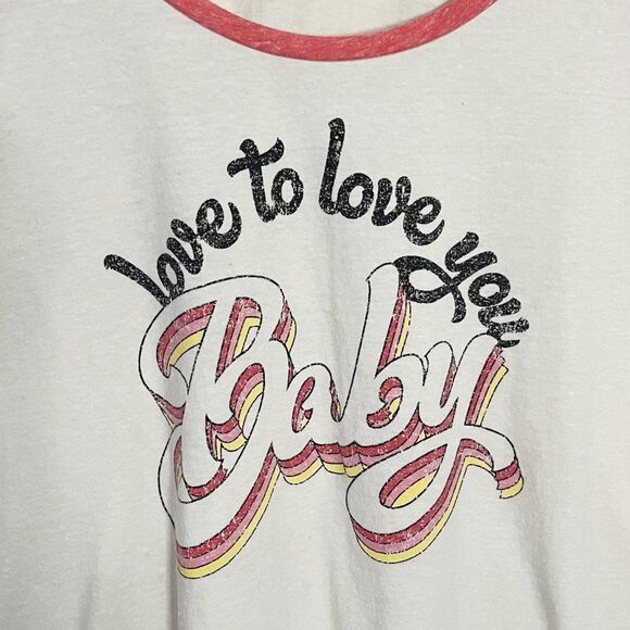 Jessica Simpson Raglan Maternity Love to Love You T-Shirt Size Large - Picture 3 of 7